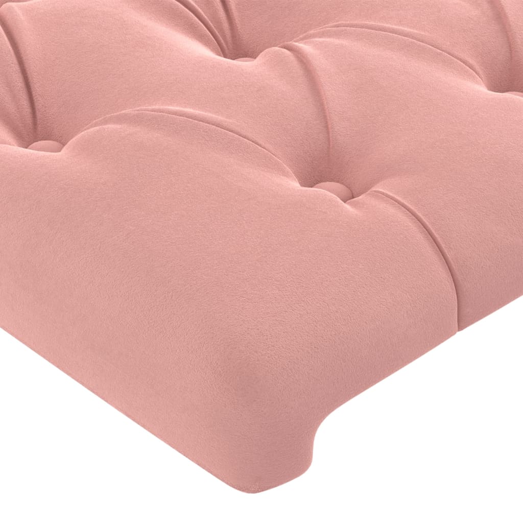 Têtes de lit 2 pcs Rose 80x7x78/88 cm Velours