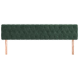 Têtes de lit 2 pcs Vert foncé 90x7x78/88 cm Velours