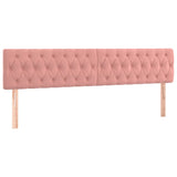 Têtes de lit 2 pcs Rose 90x7x78/88 cm Velours