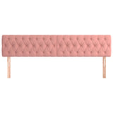 Têtes de lit 2 pcs Rose 90x7x78/88 cm Velours