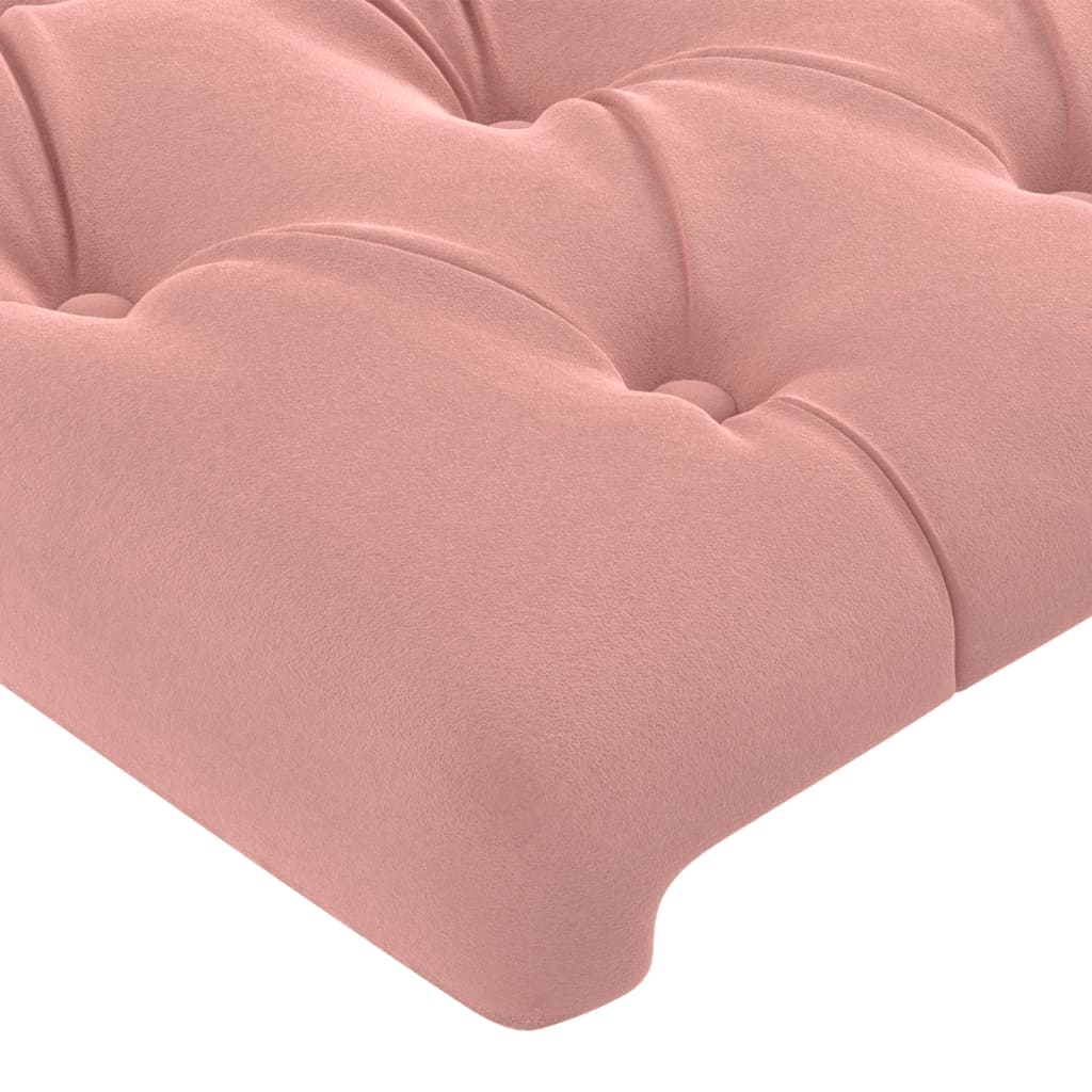 Têtes de lit 2 pcs Rose 90x7x78/88 cm Velours