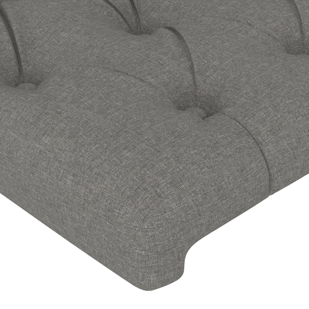 Têtes de lit 2 pcs Gris foncé 100x7x78/88 cm Tissu