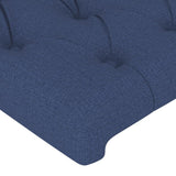 Têtes de lit 2 pcs Bleu 100x7x78/88 cm Tissu