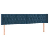 Têtes de lit 2 pcs Bleu foncé 100x7x78/88 cm Velours