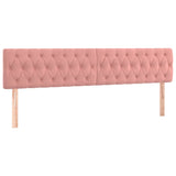 Têtes de lit 2 pcs Rose 100x7x78/88 cm Velours