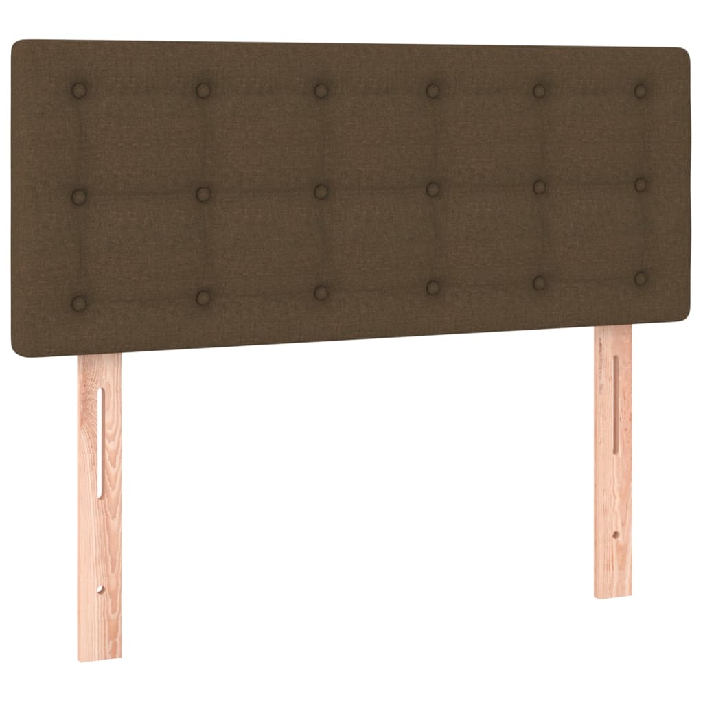 Tête de lit Marron Foncé 100x5x78/88 cm Tissu