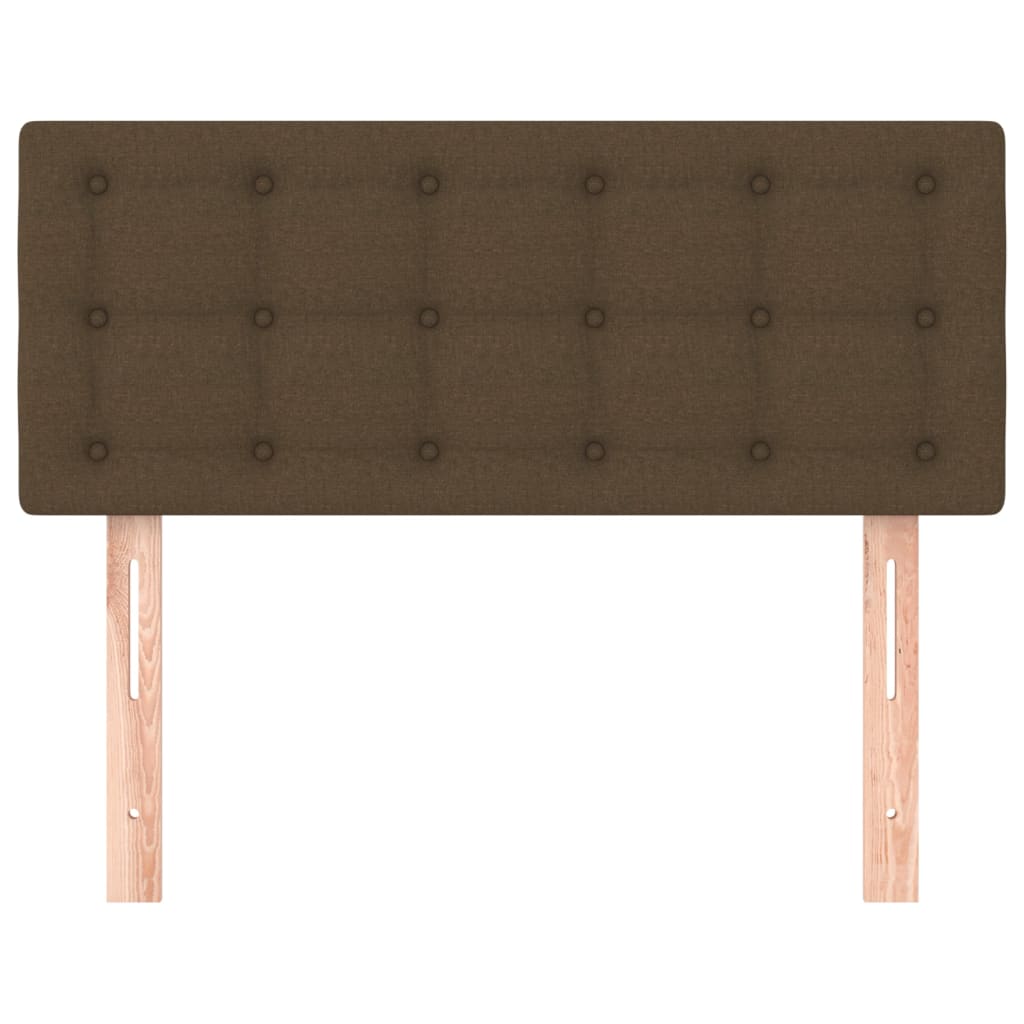 Tête de lit Marron Foncé 100x5x78/88 cm Tissu