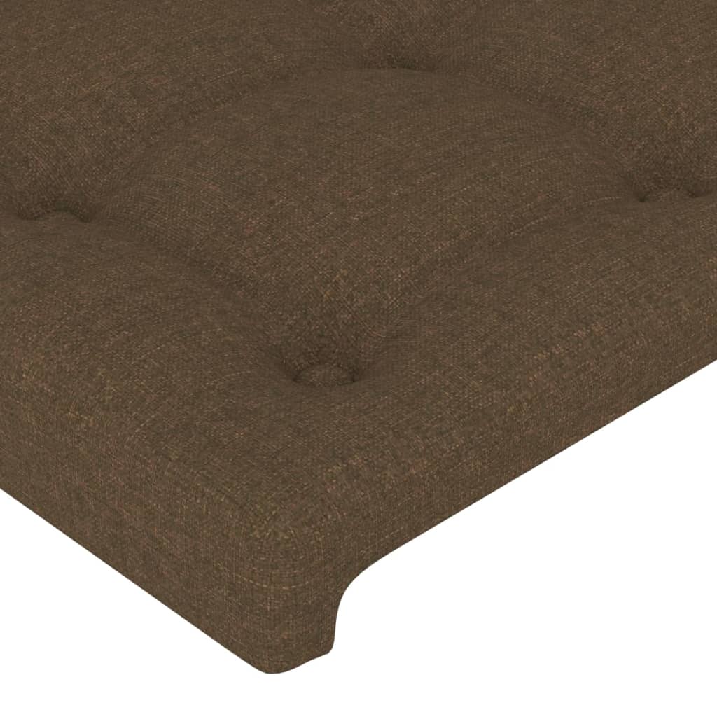 Tête de lit Marron Foncé 100x5x78/88 cm Tissu