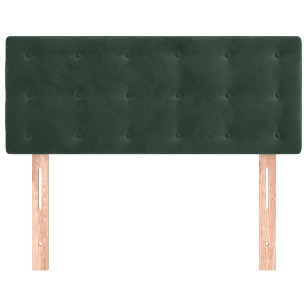 Tête de lit Vert foncé 100x5x78/88 cm Velours