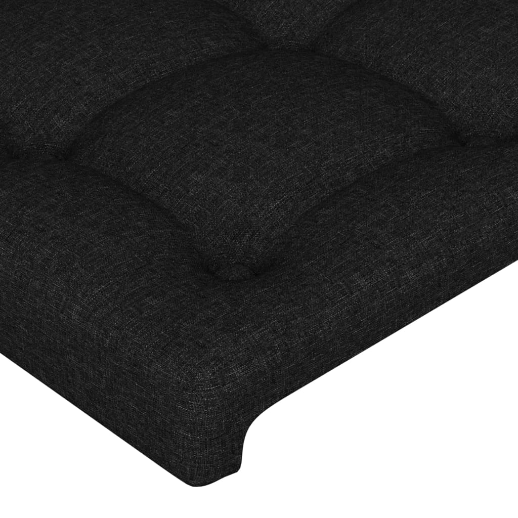 Têtes de lit 2 pcs Noir 72x5x78/88 cm Tissu