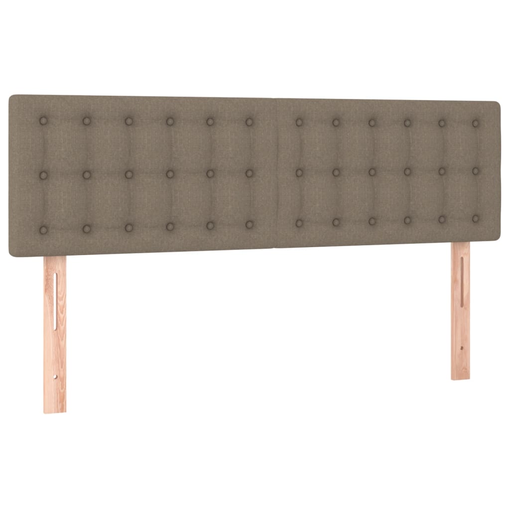 Têtes de lit 2 pcs Taupe 72x5x78/88 cm Tissu