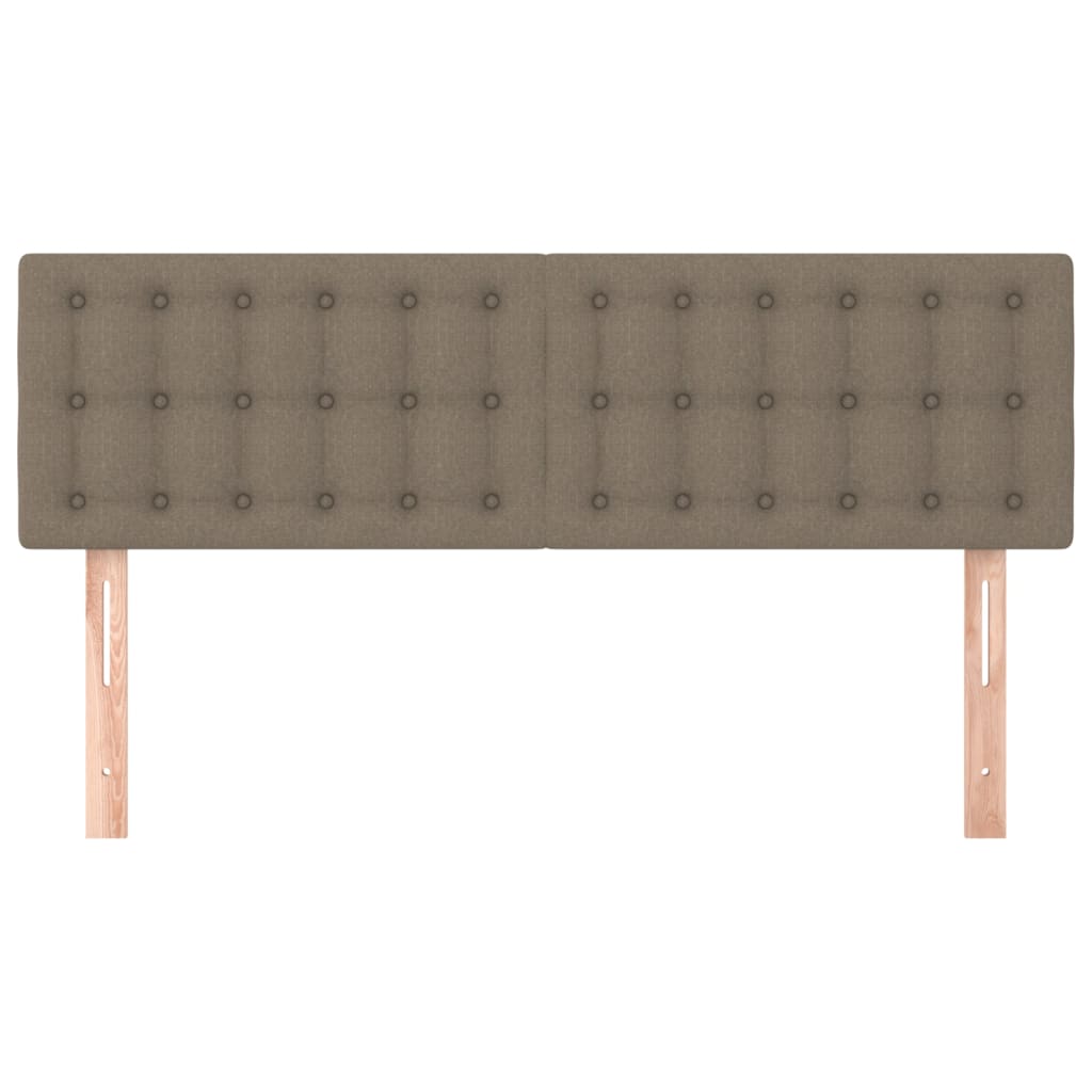 Têtes de lit 2 pcs Taupe 72x5x78/88 cm Tissu