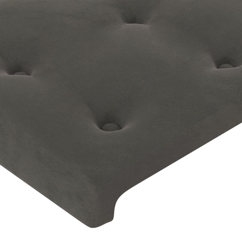 Têtes de lit 2 pcs Gris foncé 72x5x78/88 cm Velours