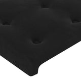 Têtes de lit 2 pcs Noir 72x5x78/88 cm Velours