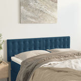 Têtes de lit 2 pcs Bleu foncé 72x5x78/88 cm Velours