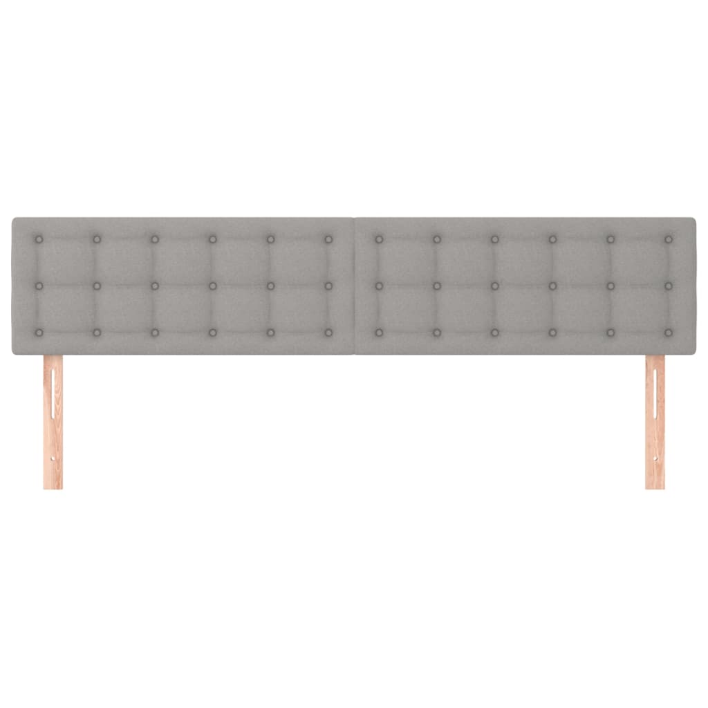 Têtes de lit 2 pcs Gris clair 80x5x78/88 cm Tissu