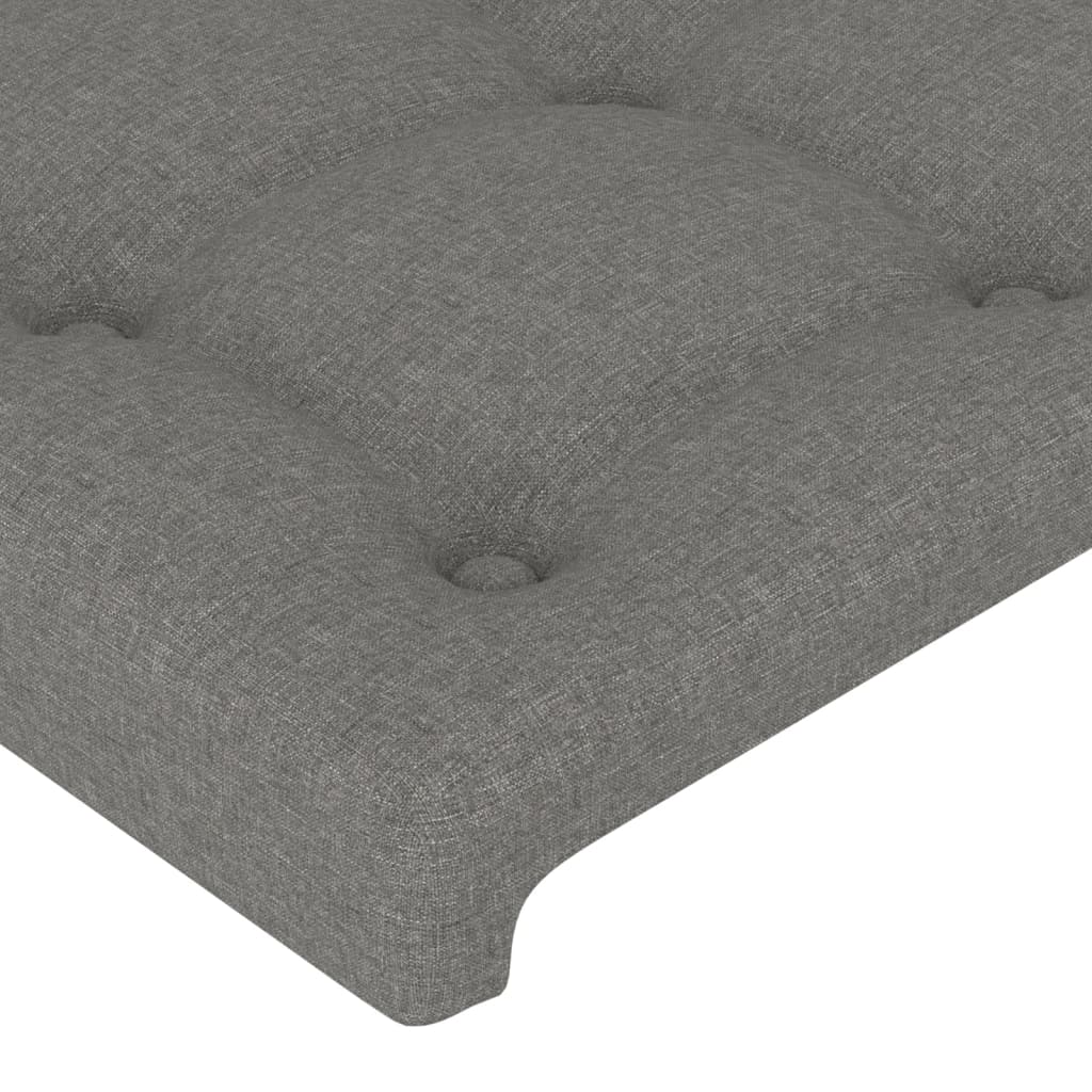 Têtes de lit 2 pcs Gris foncé 80x5x78/88 cm Tissu