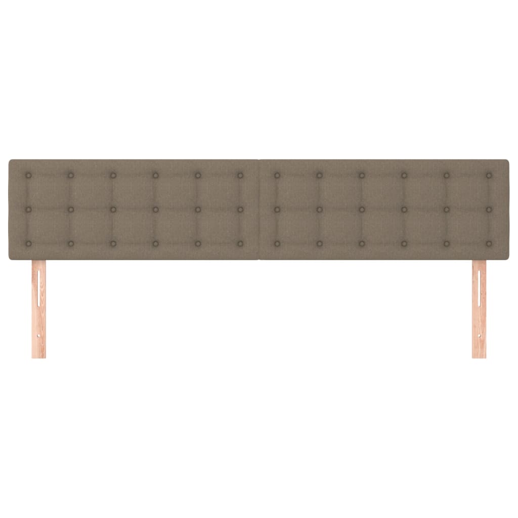 Têtes de lit 2 pcs Taupe 80x5x78/88 cm Tissu