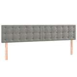 Têtes de lit 2 pcs Gris clair 80x5x78/88 cm Velours