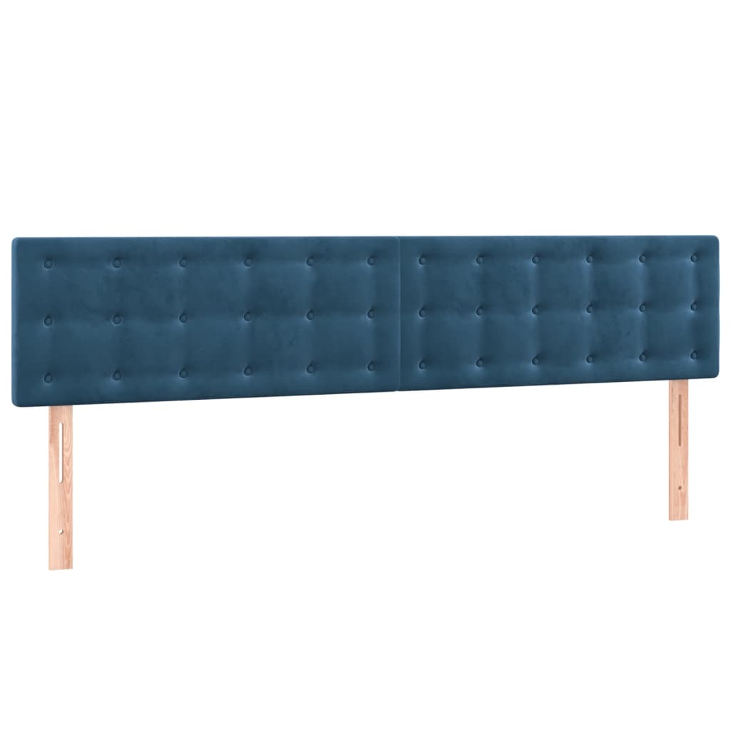 Têtes de lit 2 pcs Bleu foncé 80x5x78/88 cm Velours