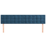 Têtes de lit 2 pcs Bleu foncé 80x5x78/88 cm Velours