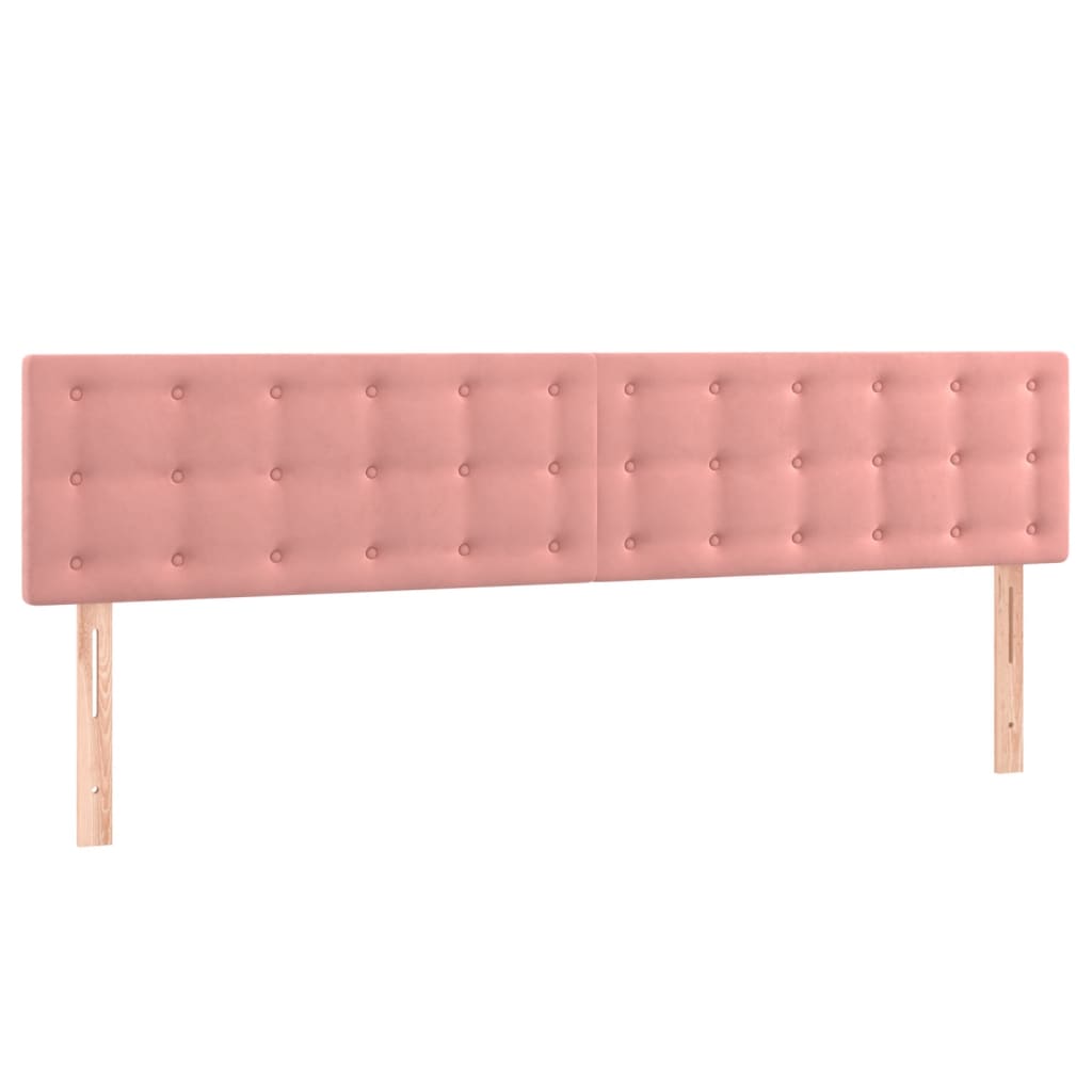 Têtes de lit 2 pcs Rose 80x5x78/88 cm Velours