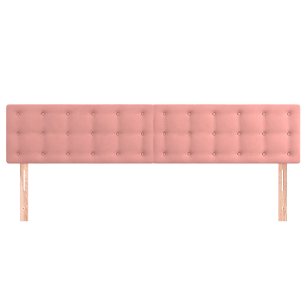 Têtes de lit 2 pcs Rose 80x5x78/88 cm Velours