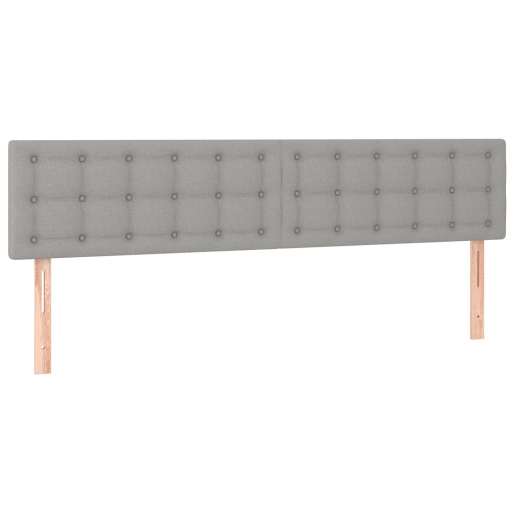 Têtes de lit 2 pcs Gris clair 90x5x78/88 cm Tissu