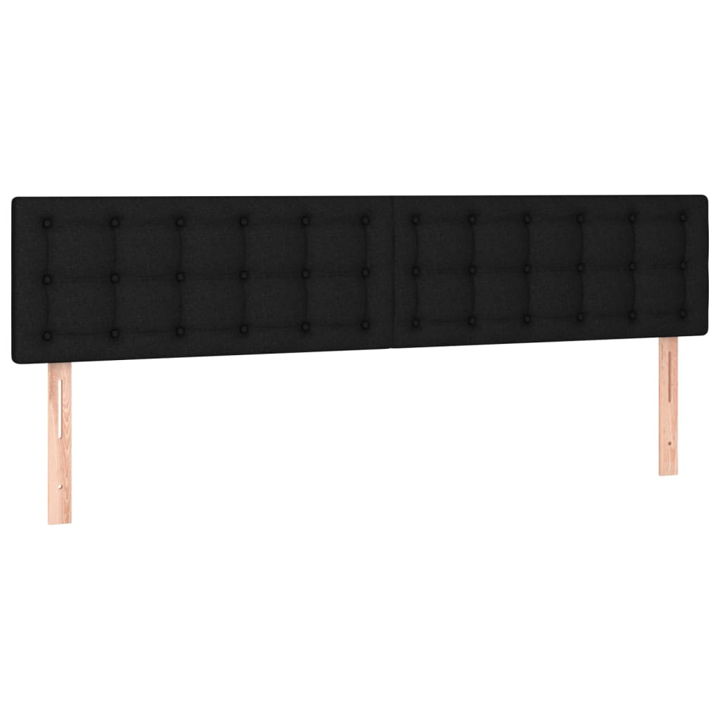 Têtes de lit 2 pcs Noir 90x5x78/88 cm Tissu