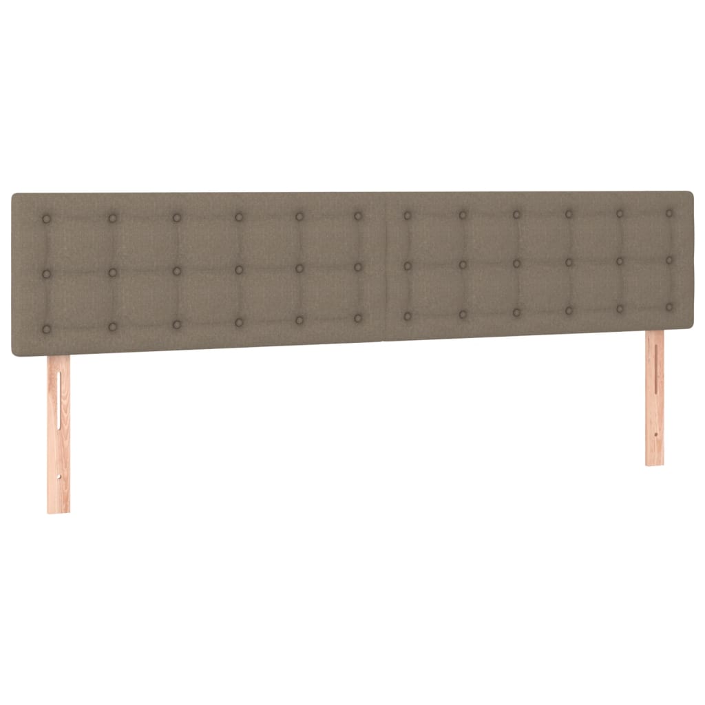 Têtes de lit 2 pcs Taupe 90x5x78/88 cm Tissu