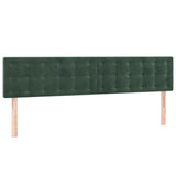 Têtes de lit 2 pcs Vert foncé 90x5x78/88 cm Velours