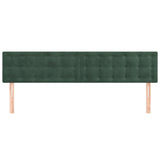 Têtes de lit 2 pcs Vert foncé 90x5x78/88 cm Velours