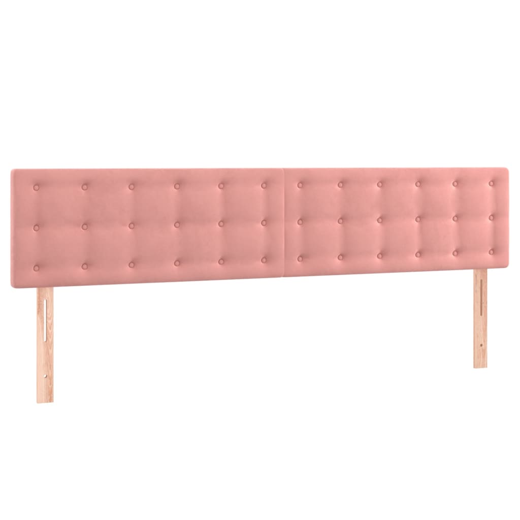 Têtes de lit 2 pcs Rose 90x5x78/88 cm Velours