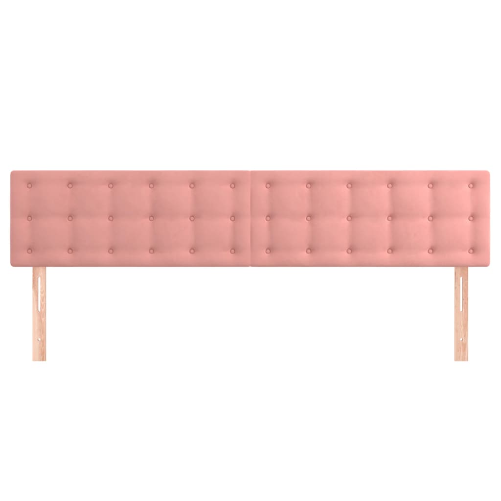 Têtes de lit 2 pcs Rose 90x5x78/88 cm Velours