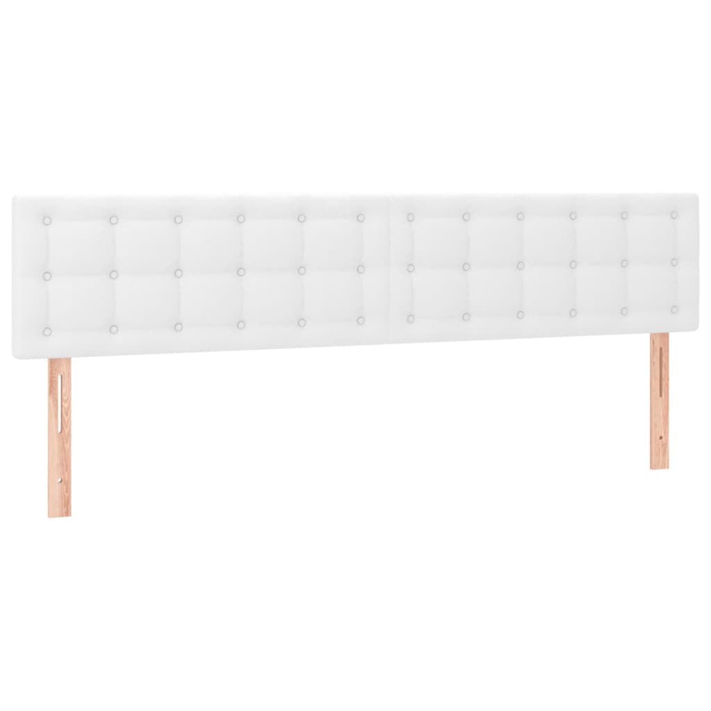 Têtes de lit 2 pcs Blanc 100x5x78/88 cm Similicuir