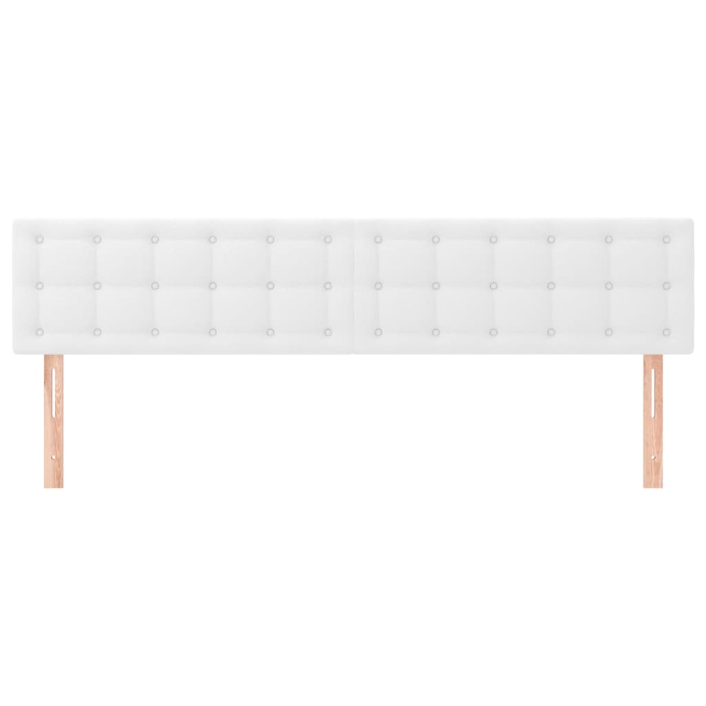 Têtes de lit 2 pcs Blanc 100x5x78/88 cm Similicuir