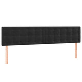 Têtes de lit 2 pcs Noir 100x5x78/88 cm Velours