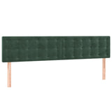 Têtes de lit 2 pcs Vert foncé 100x5x78/88 cm Velours