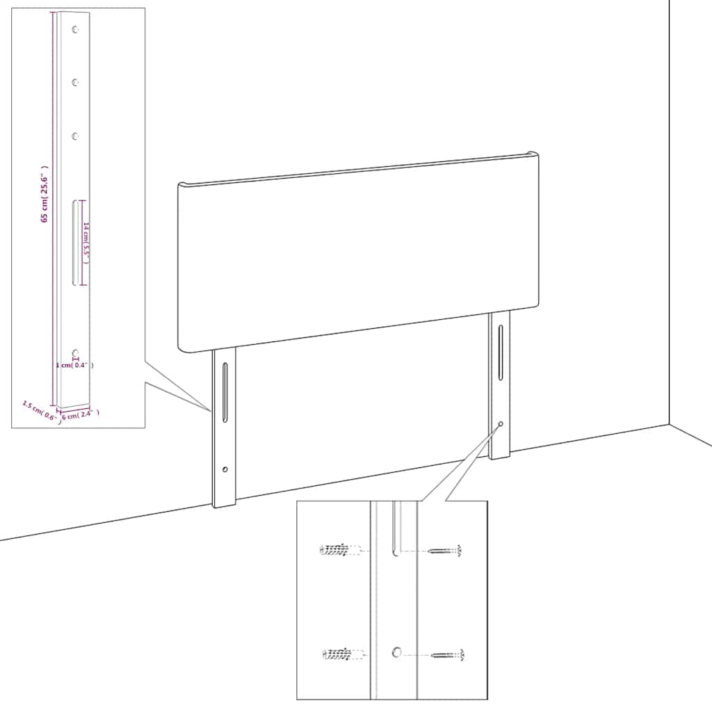 Têtes de lit 2 pcs Vert foncé 100x5x78/88 cm Velours