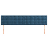 Têtes de lit 2 pcs Bleu foncé 100x5x78/88 cm Velours