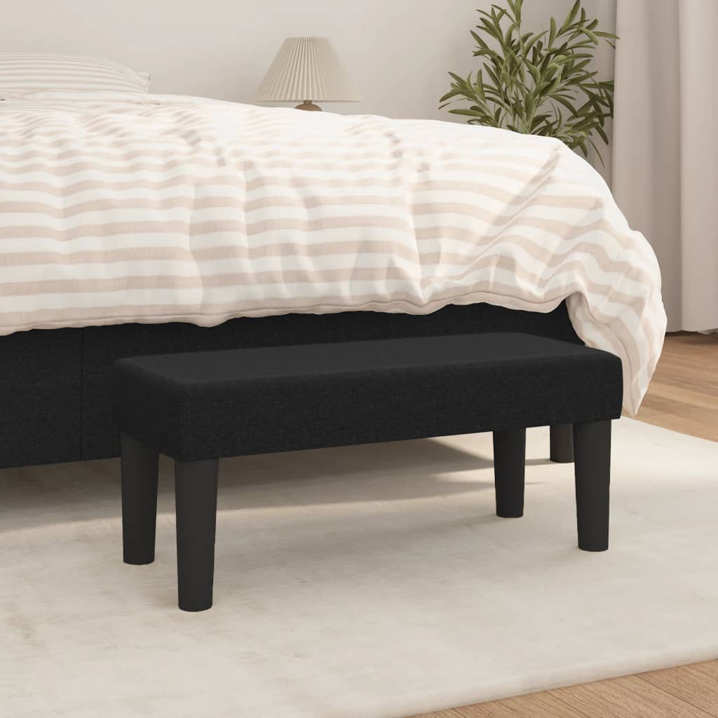 Banc Noir 70x30x30 cm Tissu