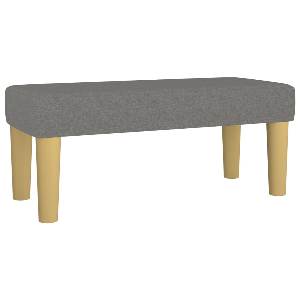 Banc Gris foncé 70x30x30 cm Tissu