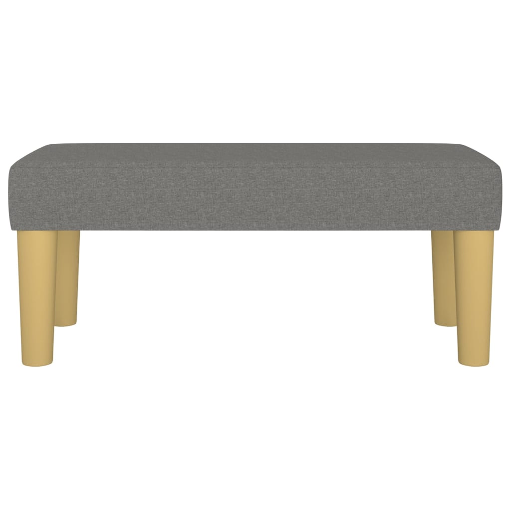 Banc Gris foncé 70x30x30 cm Tissu