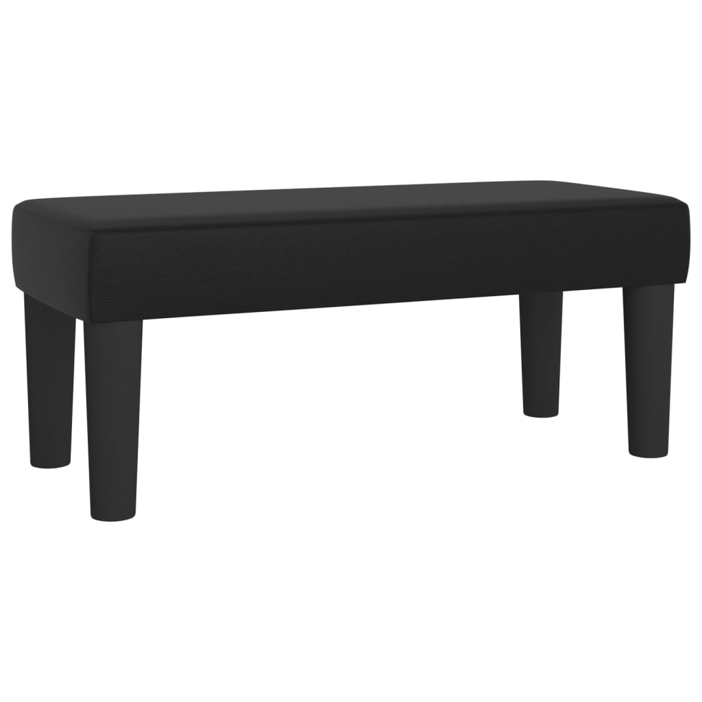 Banc Noir 70x30x30 cm Similicuir