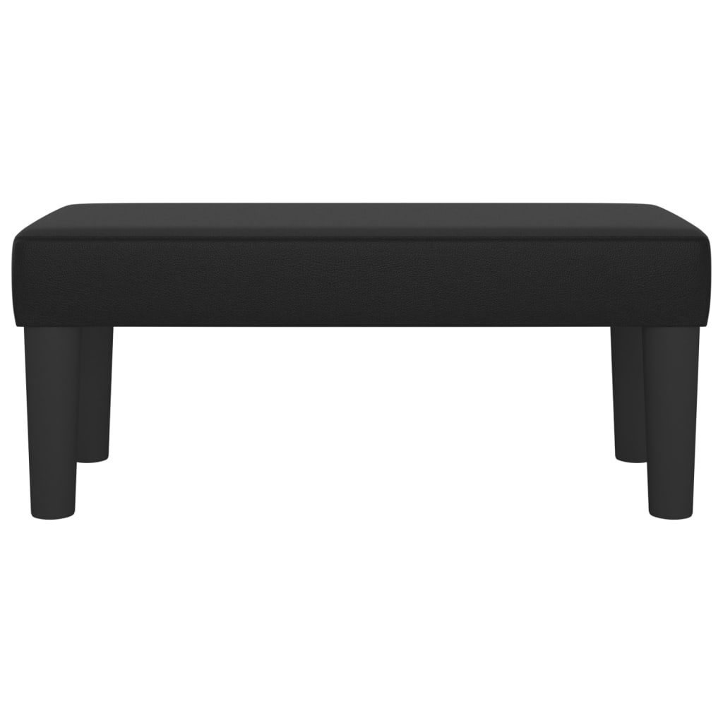 Banc Noir 70x30x30 cm Similicuir