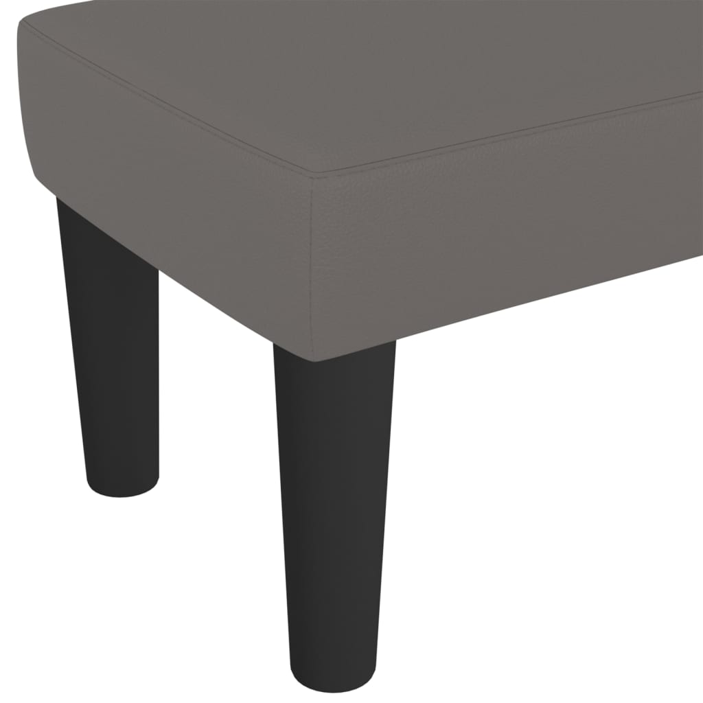 Banc Gris 70x30x30 cm Similicuir