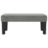 Banc Gris clair 70x30x30 cm Velours