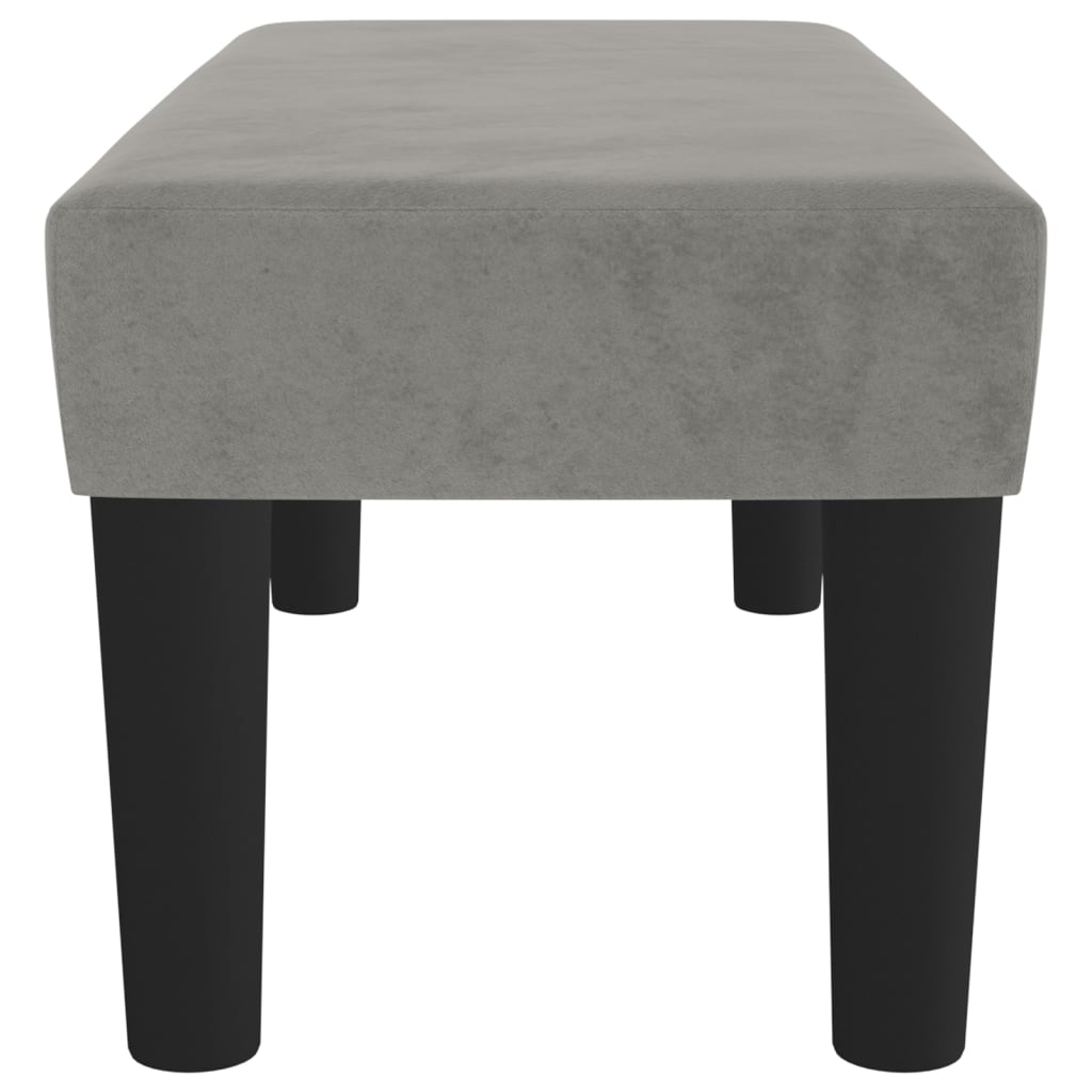 Banc Gris clair 70x30x30 cm Velours