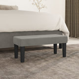 Banc Gris clair 70x30x30 cm Velours