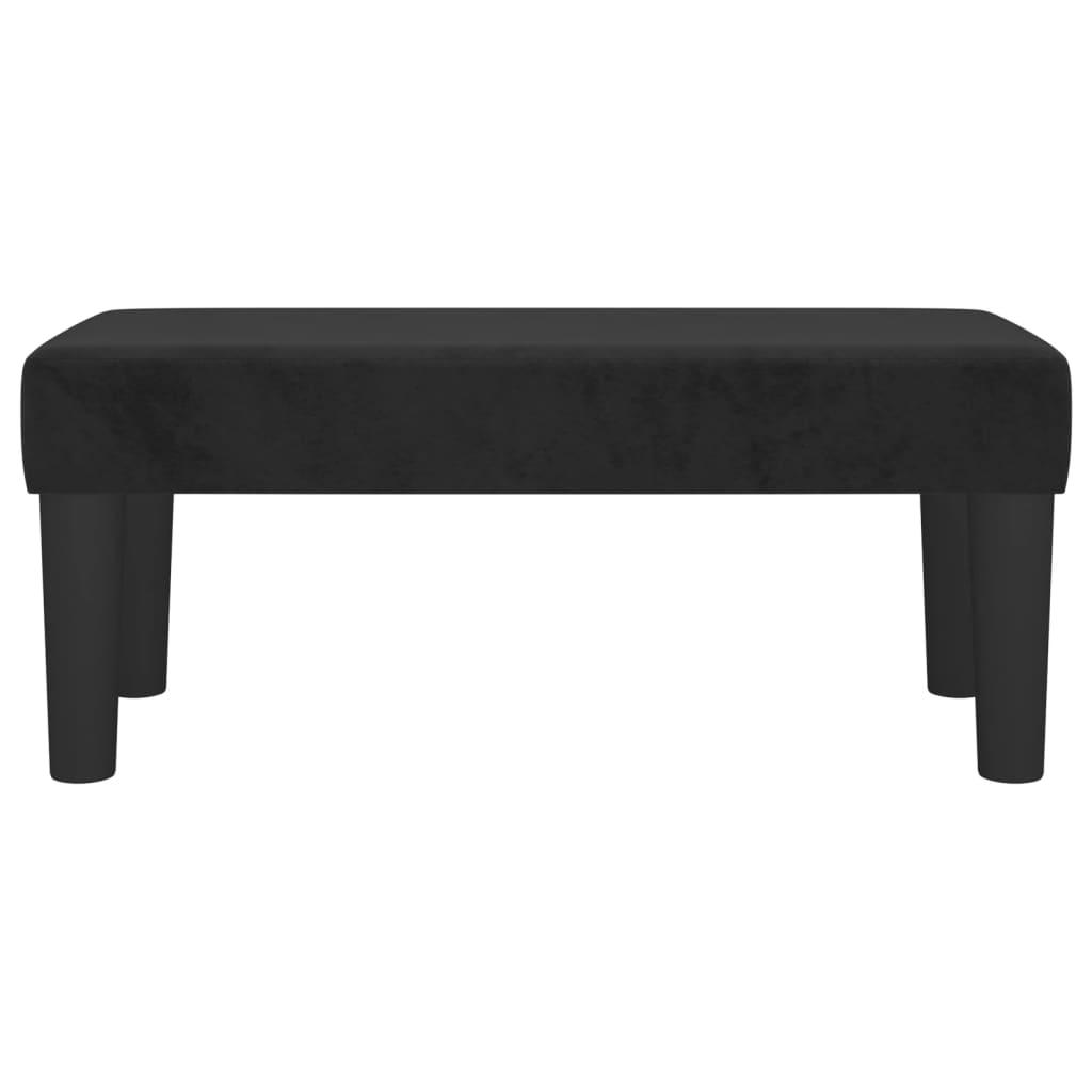 Banc Noir 70x30x30 cm Velours